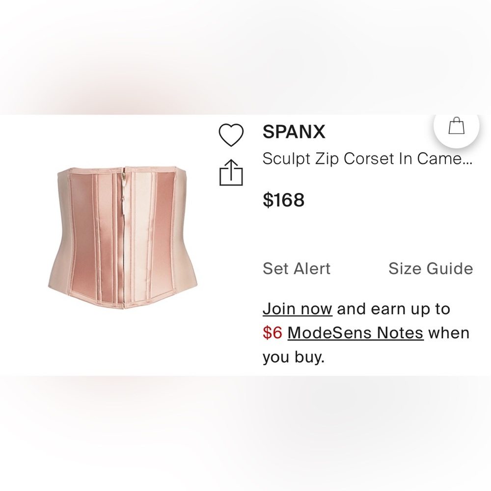 SPANX Undersculpture corset NWT Cameo blush